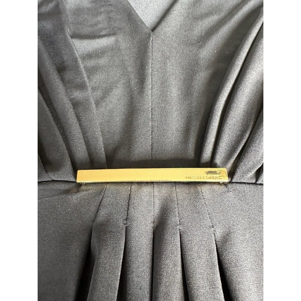 Michael by Michael Kors 0X Black Empire Top Blouse, Gold Logo Accent - Picture 5 of 6